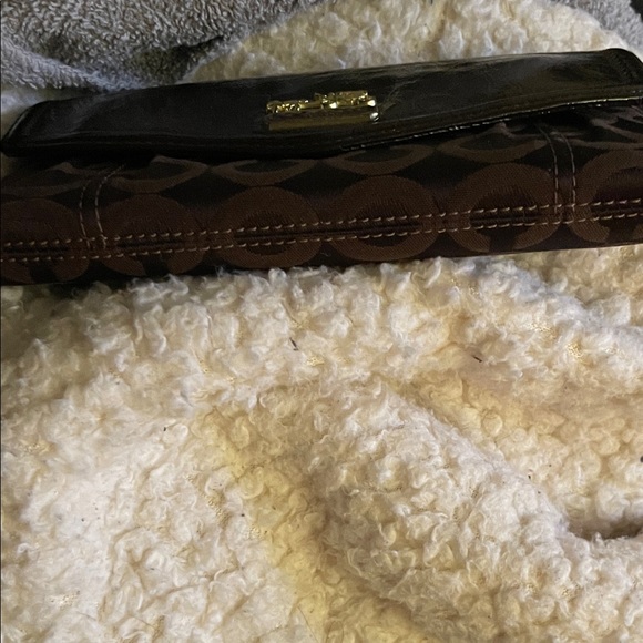 Coach Brown Wallet with Gold Accents - Picture 7 of 9